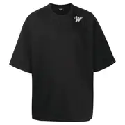 [We11done] Black Cotton Logo T-Shirt