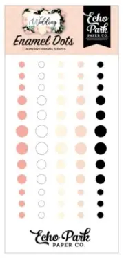1 Pack Echo Park Paper WEDDING Decorative Enamel Dots