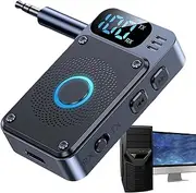 Wireless Transmitter - Car Transmitter Wireless,3.5mm Receiver Audio Converter with Digital Display for Smartphones, Headphones, Computers, Guitar, Tablets, Trucks