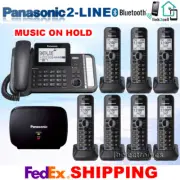 PANASONIC KX-TG9582B 2-LINE LINK2CELL 1 CORDED PHONE 7 CORDLESS 1 REPEATER