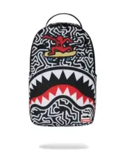 Sprayground x Keith Haring Backpack Black Adjustable Strap Laptop Sleeve SPP29