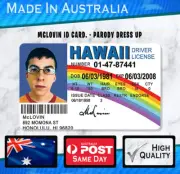 McLovin HARD PLASTIC ID Card Plastic Parody Prop Gift SUPERBAD funny premium