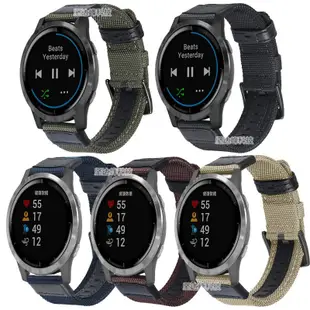 優選精品-佳明Garmin vivoactive 4表帶帆布吉普表帶佳明va4運動表帶配件