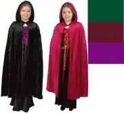 CHILD HOODED CLOAK KING QUEEN RENAISSANCE MEDIEVAL COSTUME CAPE ROBE 40" W/ HOOD