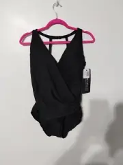 Women's Miraclesuit Black 1pc Swimsuit Size 14