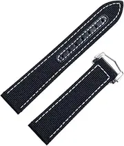 [GUMMMY] For Omega Strap 300 AT150 Fabric Leather AQUA TERRA 150 Watchband Deployment Buckle 20mm 22mm Nylon Canvas Watch Band