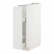 METOD / MAXIMERA base cabinet/pull-out int fittings, white/Stensund white, 20x60x80 cm