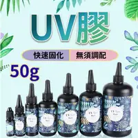 在飛比找momo購物網優惠-【威富登】台灣現貨 UV膠 50g UV膠水 水晶滴膠 固化