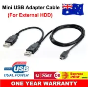 USB Type-A to Mini B 5Pin Male Data Transfer Power Charger Y External HDD Cable