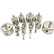 Diamond Glass Cutter Hole Saw - 16 Piece Set