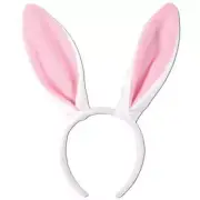 Morris Costumes BG40760 Bunny Ears White with Pink Lining Headband