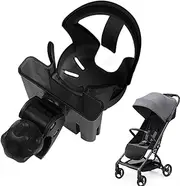 Stroller Drink Holder Attachment, 2-in-1 Bottle Cup Holder, 360° Rotatable Storage Organizer, 195g Non-Slip Design, Ideal for Wheelchair, Rollator Use, Convenient Beverage Access