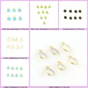 Attractive Lab-Created Mix Chalcedony Gemstone Brass DIY Single Bail Connector
