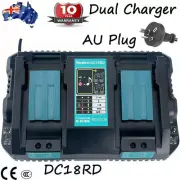 DC18RD Dual Port Rapid Battery Charger For Makita 18V Li-ion LXT BL1860 Battery