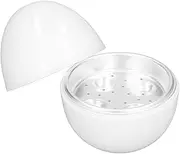 BROLEO Microwave Egg Cooker, 4 Eggs Capacity, ABS Material, White, Hard Boiled Egg Maker, Compact Design, Safe and Convenient