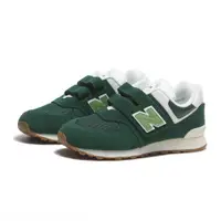 在飛比找PChome24h購物優惠-NEW BALANCE 童鞋 NB 574 綠色 麂皮 黏帶