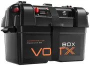 VoltX Battery Box 12V 2xUSB Portable Deep Cycle AGM Lithium Camping Cig Socket