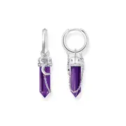 Buy Cosmic Hoop earrings with imitation amethyst by Thomas Sabo online - THOMAS SABO Australia