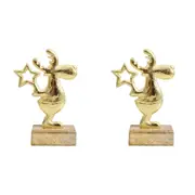 2x LVD Gifting Reindeer Decorative Sculpture Ornament Figure Home/Lounge Decor