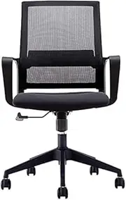 Stable Ergonomics Office Chair，Adjustable High Swivel Desk Chair，High Elastic Mesh，Computer Chair with Soft PU Wrapped Mute Wheel Mobile