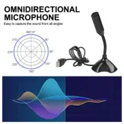 USB Mini Desktop Microphone Stand Recording Condenser Mic For Computer PC Laptop