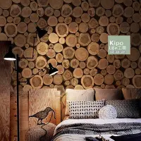 在飛比找Yahoo!奇摩拍賣優惠-KIPO-木紋 木頭 樹輪 年輪 木材文化石壁貼 壁紙 文化