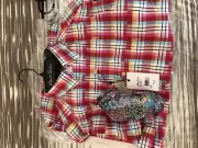 Men's Robert Graham Plaid Multi Color Large Shirt $198