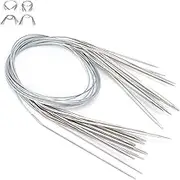 11pcs Circular Knitting Needles, Stainless Steel Round Needles Various Sizes Crochet Knitting Needles(80cm)