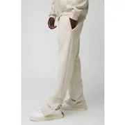 Mens Stone 330GSM Regular Fit Split Hem Jogger With Woven Badge