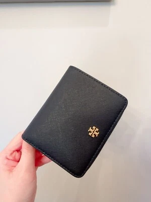 New Tory Burch Emerson Mini Saffiano Leather Wallet Tory Navy 147606
