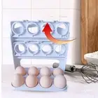 Flippable Egg Holder Folding 3 Layer Egg Fresh Storage Box for Fridge Pantry