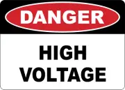 OSHA DANGER: HIGH VOLTAGE 4| Laminated Vinyl Decal Sticker Label