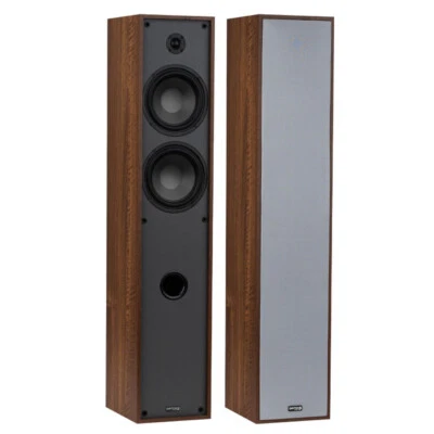 ⭐Dayton Dual 6.5” Bass Drivers Classic Floor-Standing Tower Speaker Pair Wood⭐