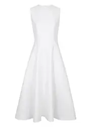 Emilia Wickstead Mara Floral-jacquard Twill Midi Dress - White - 10 (UK10 / S) 10 (UK10 / S)