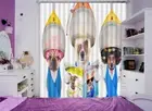 Dog Dyeing His Hair 3D Curtains Blockout Photo Printing Curtains Drape Fabric