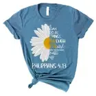 Love in Faith I Can Do All Graphic Faith-Based Christian T-Shirt Deep Teal Tees