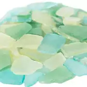 Sea Glass | Green Yellow Aqua Sea Glass Mix | Assorted Sea Glass for Decorati...