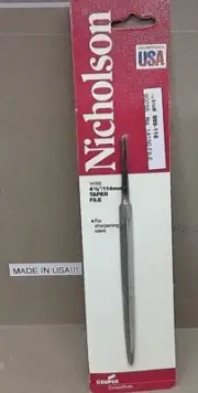 Nicholson 4-1/2" Taper File USA Saw Sharpening Saw File 14150