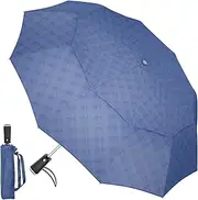 Large Golf Umbrella, Windproof 10 Ribs Automatic Open/Close Oversize Double Canopy Vented Sturdy Portable Folding Umbrella for Travel, UPF 50+ Wind Resistant Sun & Rain Compact Lightweight Umbrellas for Outdoor, Checkered