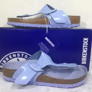 Birkenstock Womens Sze 7 EU 38 Gizeh Big Buckle Dusty Blue Flip Flops Y23-1192