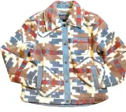 Pendleton Women’s Size Large Snap Front Fleece Jacket / Corduroy Trim Brand Nwt