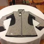 ADIDAS GOLF LADIES MEDIUM SPACE DYED Colorblock FULL ZIP Sports Jacket A199