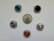 5 Pcs Lot Flatback Rhinestone Hair Bow/DIY Supplies.