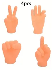 Tiny Hands Finger Puppets Mini Hands Finger Flat Hand Mini Realistic Rubber Hand