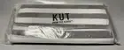 Kut from the Kloth Slim Striped Tri-fold Vegan Wallet Black White Free Ship USA