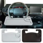 Two Sided Car Steering Wheel Tray Desk For Laptop Drink Food Work Table Holder