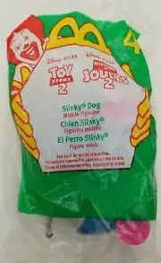 New McDonalds Story 2 Slinky Dog Skateboard Happy Meal Toy Pixar #4 1999 Sealed