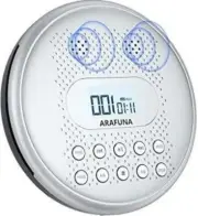 Portable Rechargeable Car Walkman ASP CD Player - Dual Stereo Speakers (CD5189W)