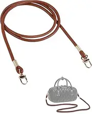 MEGAVOW Shoulder Strap, Shoulder Strap, Bag Handle for Shoulder Bag, Cross Body Bag, PU Leather Strap, Bag Handbag, Strap, Brown, 120 cm