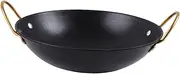 iplusmile Stainless Steel Double Handle Wok Seafood Hot Pot for Gas Electric Stoves Lightweight Kitchen Cooking Utensil for Home Camping High Temperature Tolerance